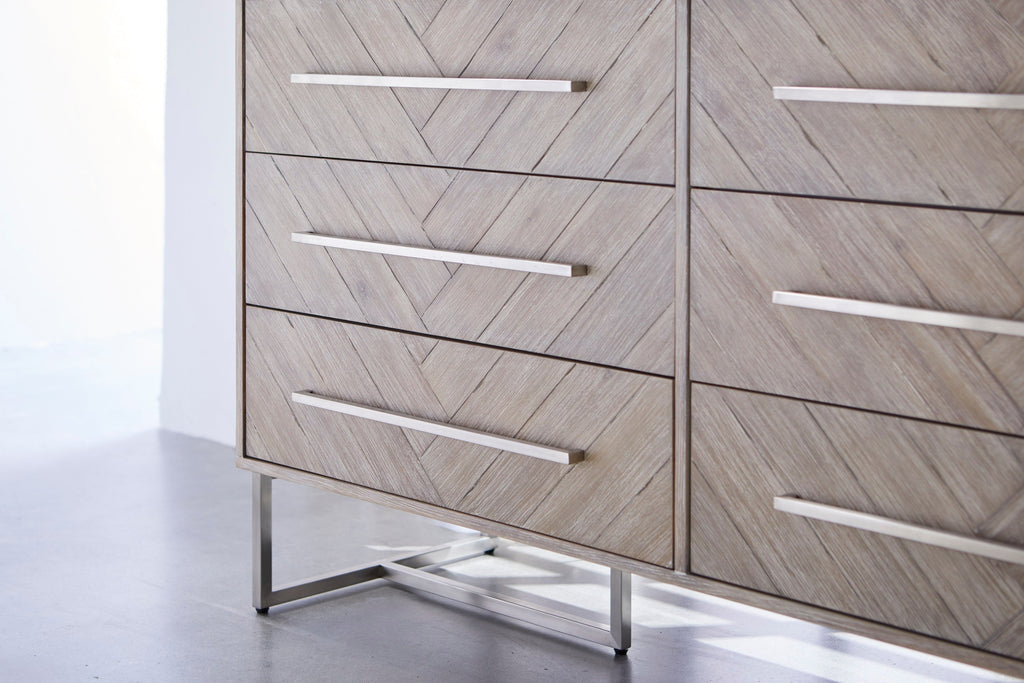 Mosaic 6-Drawer Double Dresser, Natural Grey