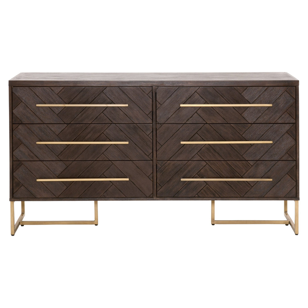 Mosaic 6-Drawer Double Dresser, Rustic Java