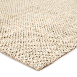 Jaipur Living Naples Natural Solid White/ Taupe Area Rug