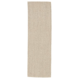 Jaipur Living Naples Natural Solid White/ Taupe Runner Rug