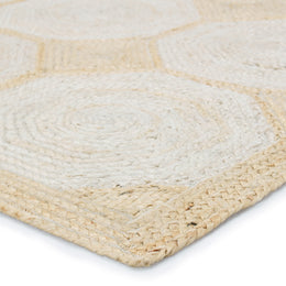 Jaipur Living Fiorita Natural Geometric Light Beige/ White Runner Rug