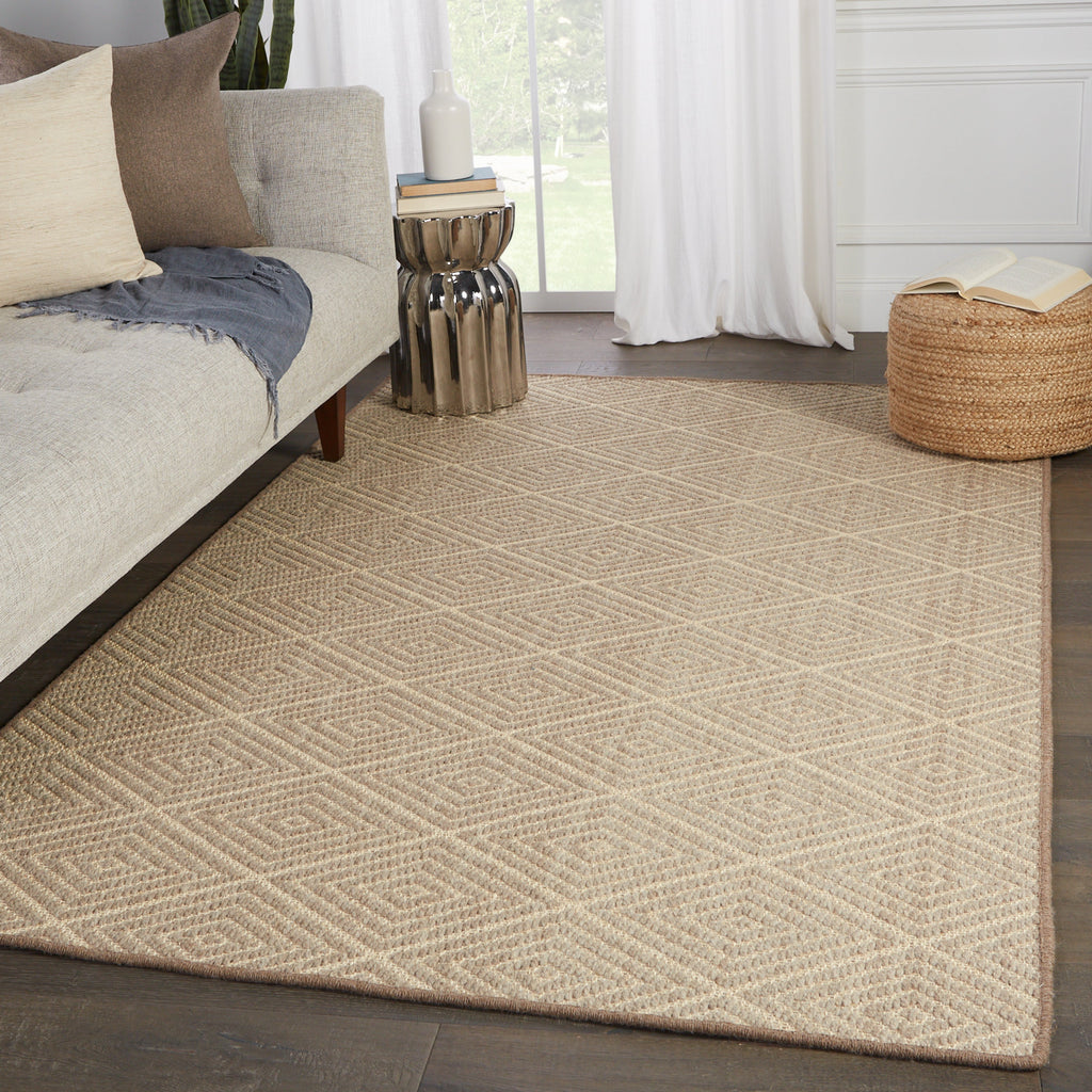 Barclay Butera by Jaipur Living Pacific Natural Trellis Beige/ Light Gray Area Rug