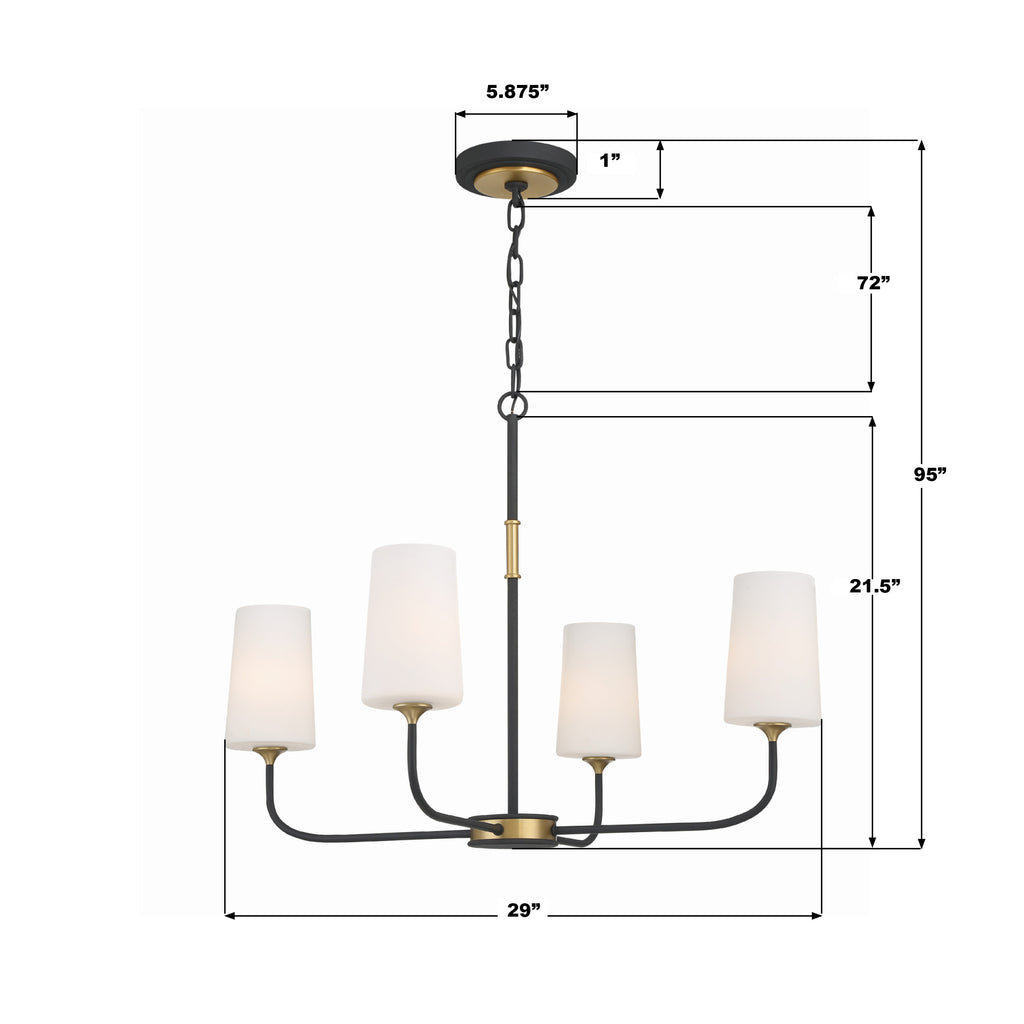 Niles 4 Light Chandelier