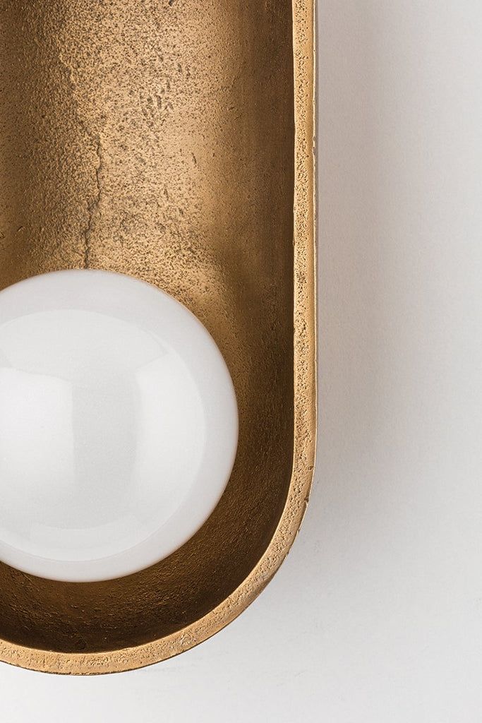 Nathan Wall Sconce, Aged Brass