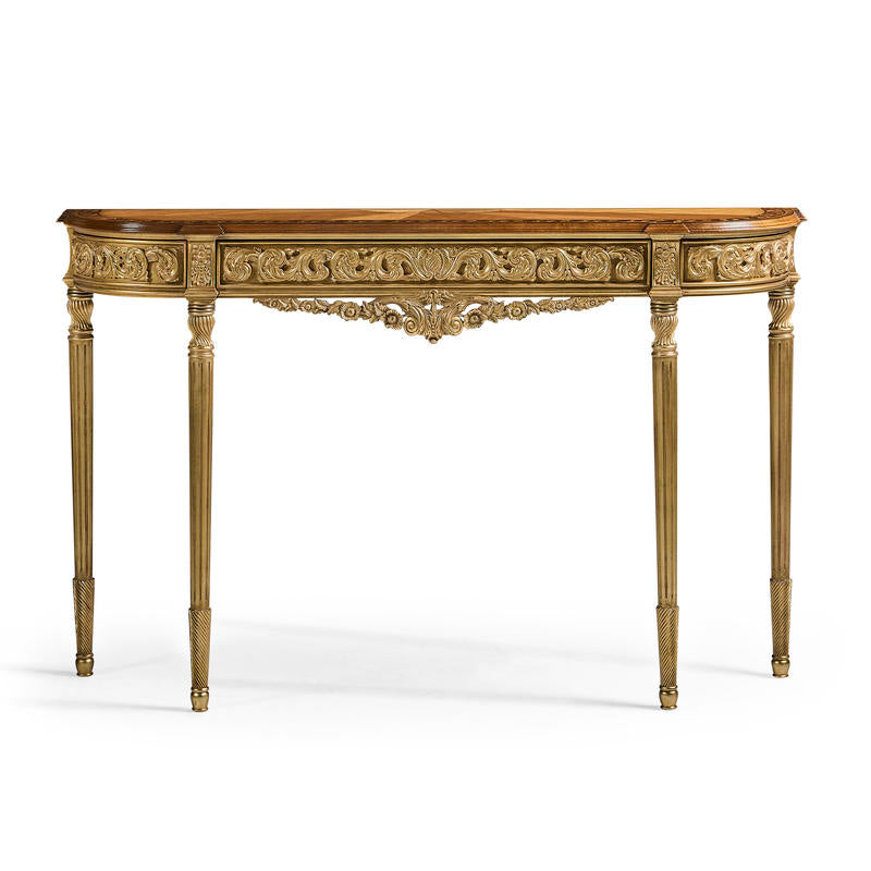 Louis IV Style Narrow Gilded Console