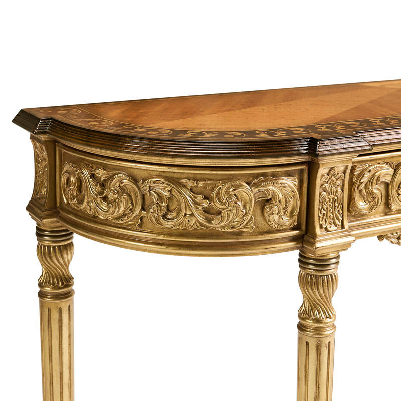 Louis IV Style Narrow Gilded Console