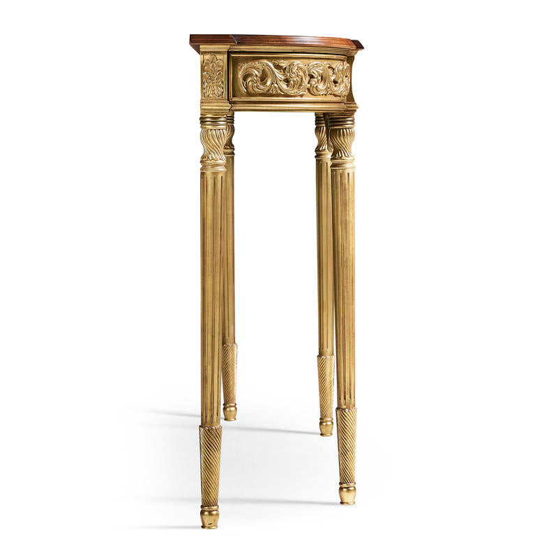 Louis IV Style Narrow Gilded Console