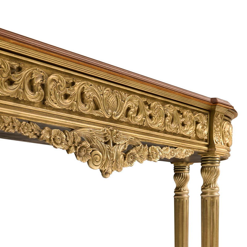 Louis IV Style Narrow Gilded Console