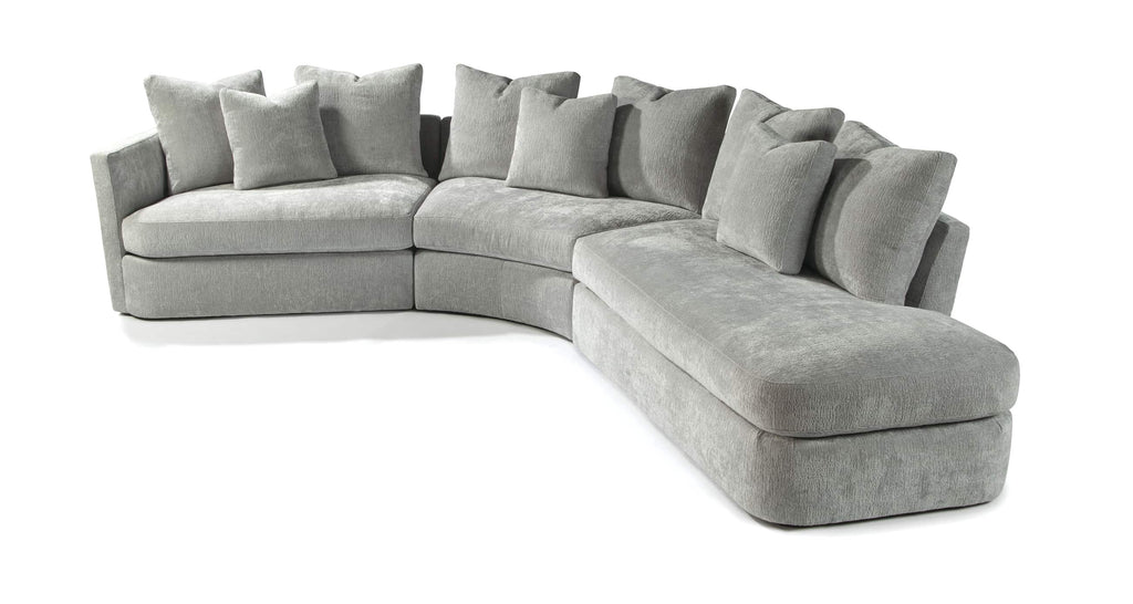 No Right Angles Large Sectional In Gray Fabric