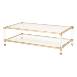 Nouveau Coffee Table, Brushed Brass