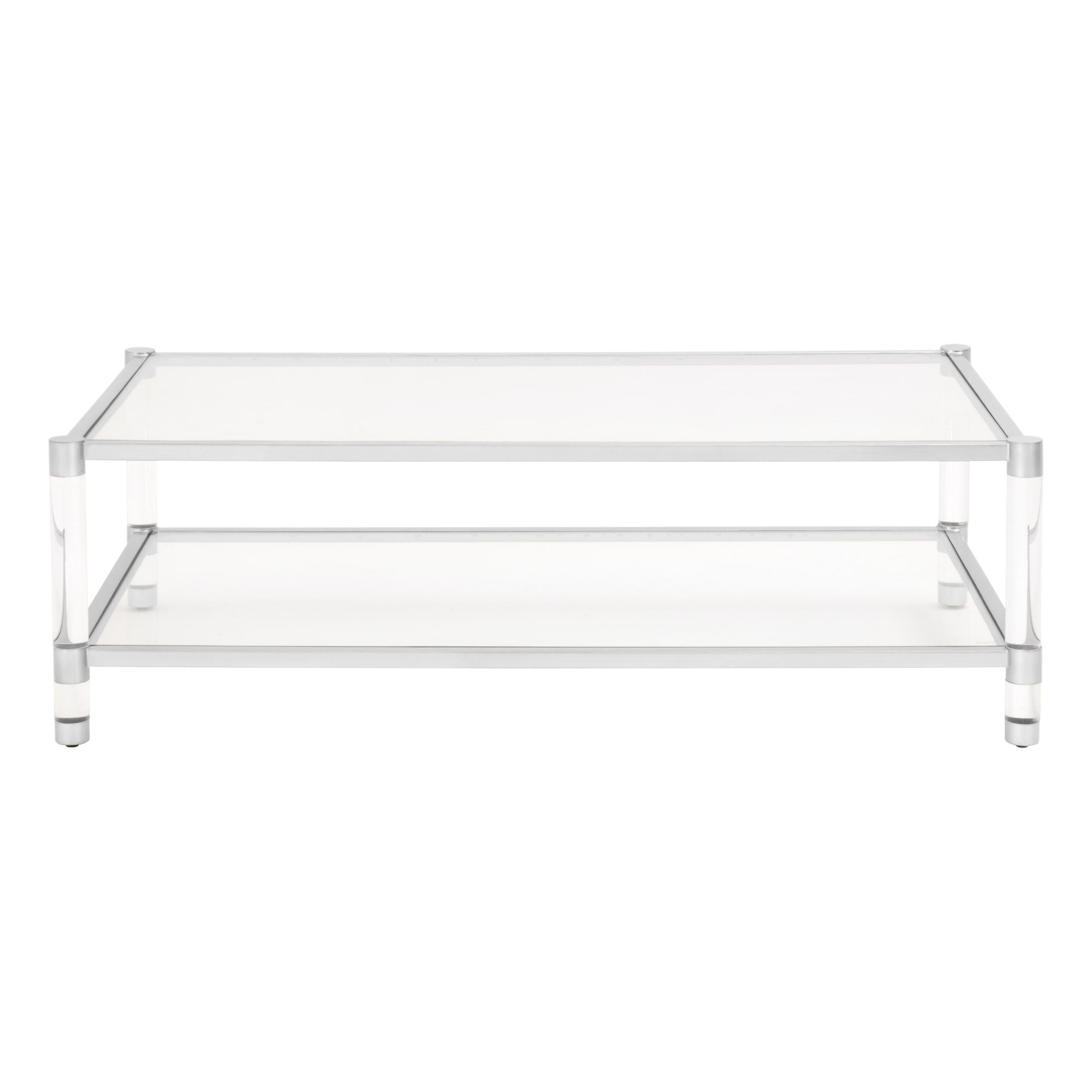 Nouveau Coffee Table, Brushed Stainless Steel