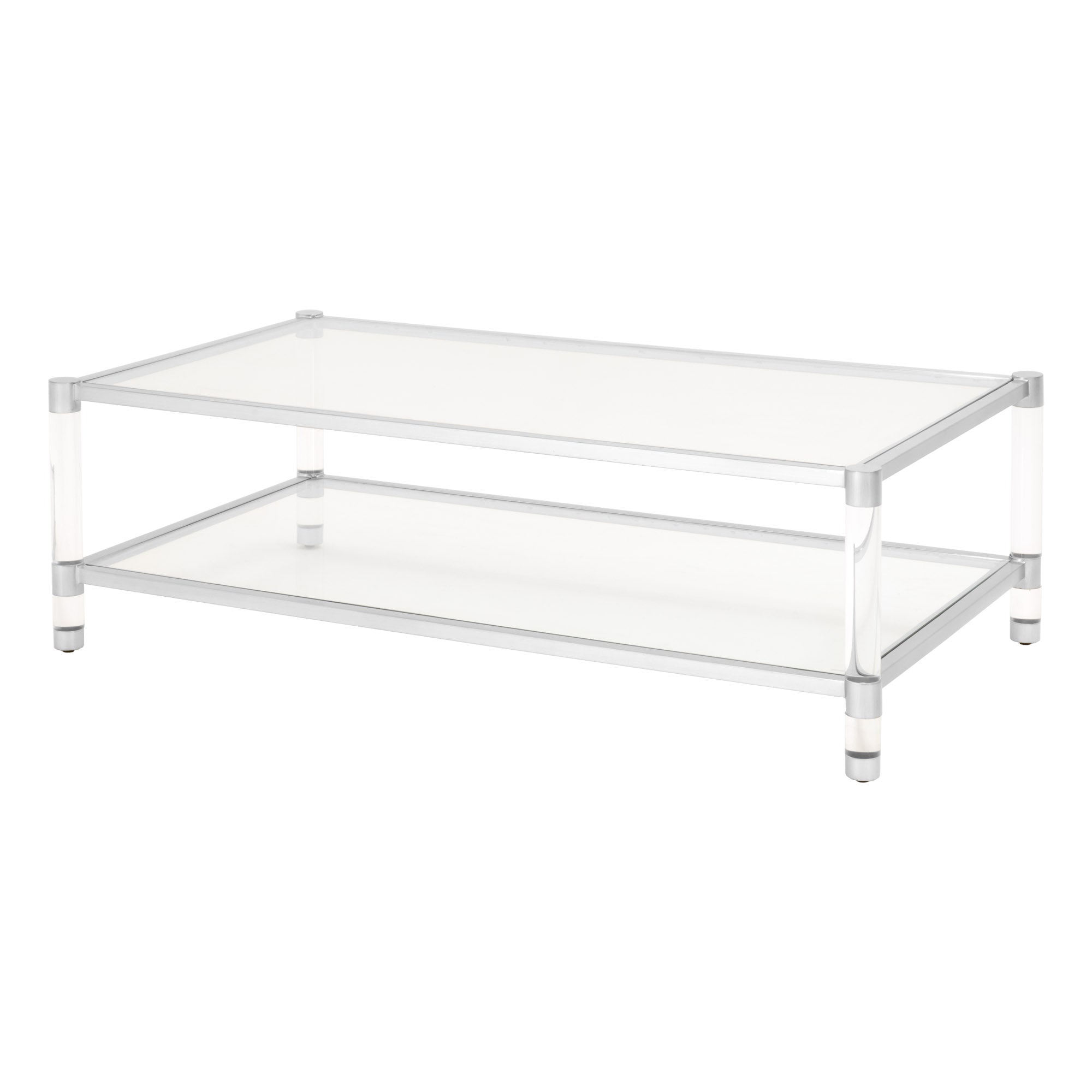 Nouveau Coffee Table, Brushed Stainless Steel