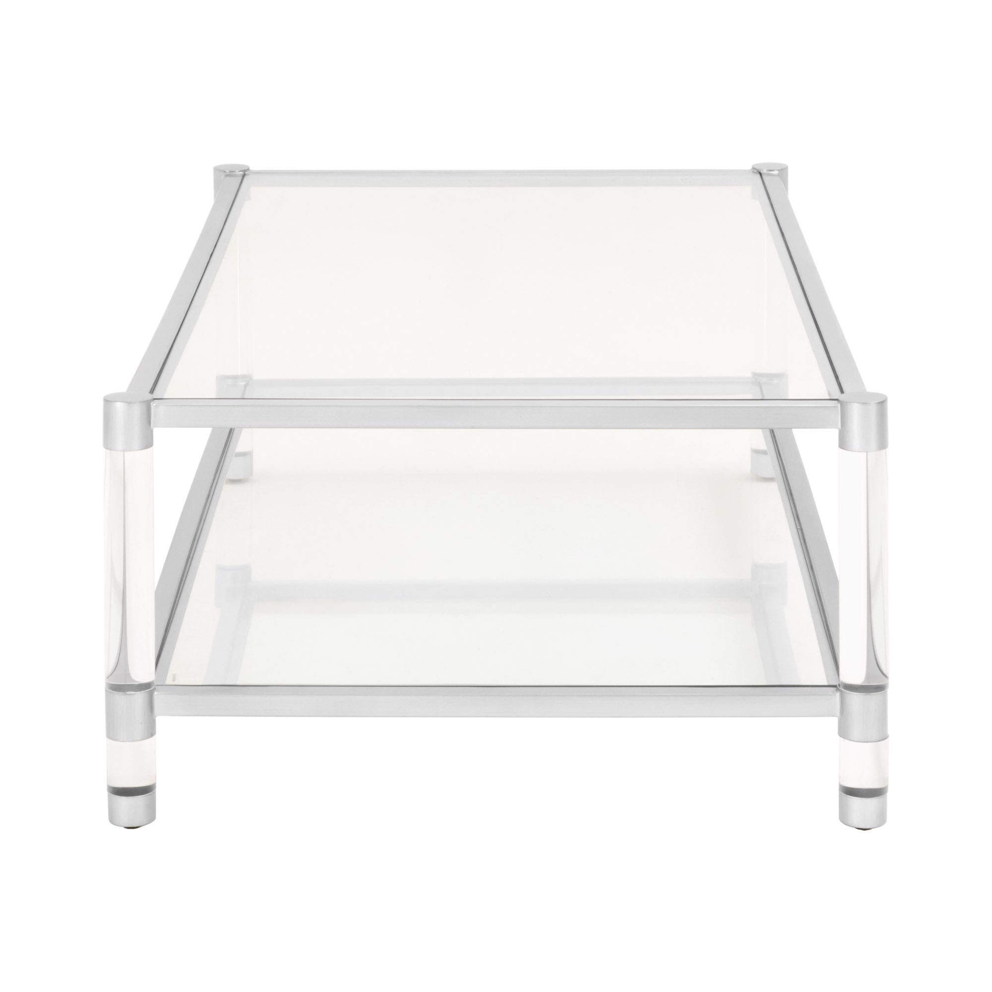 Nouveau Coffee Table, Brushed Stainless Steel