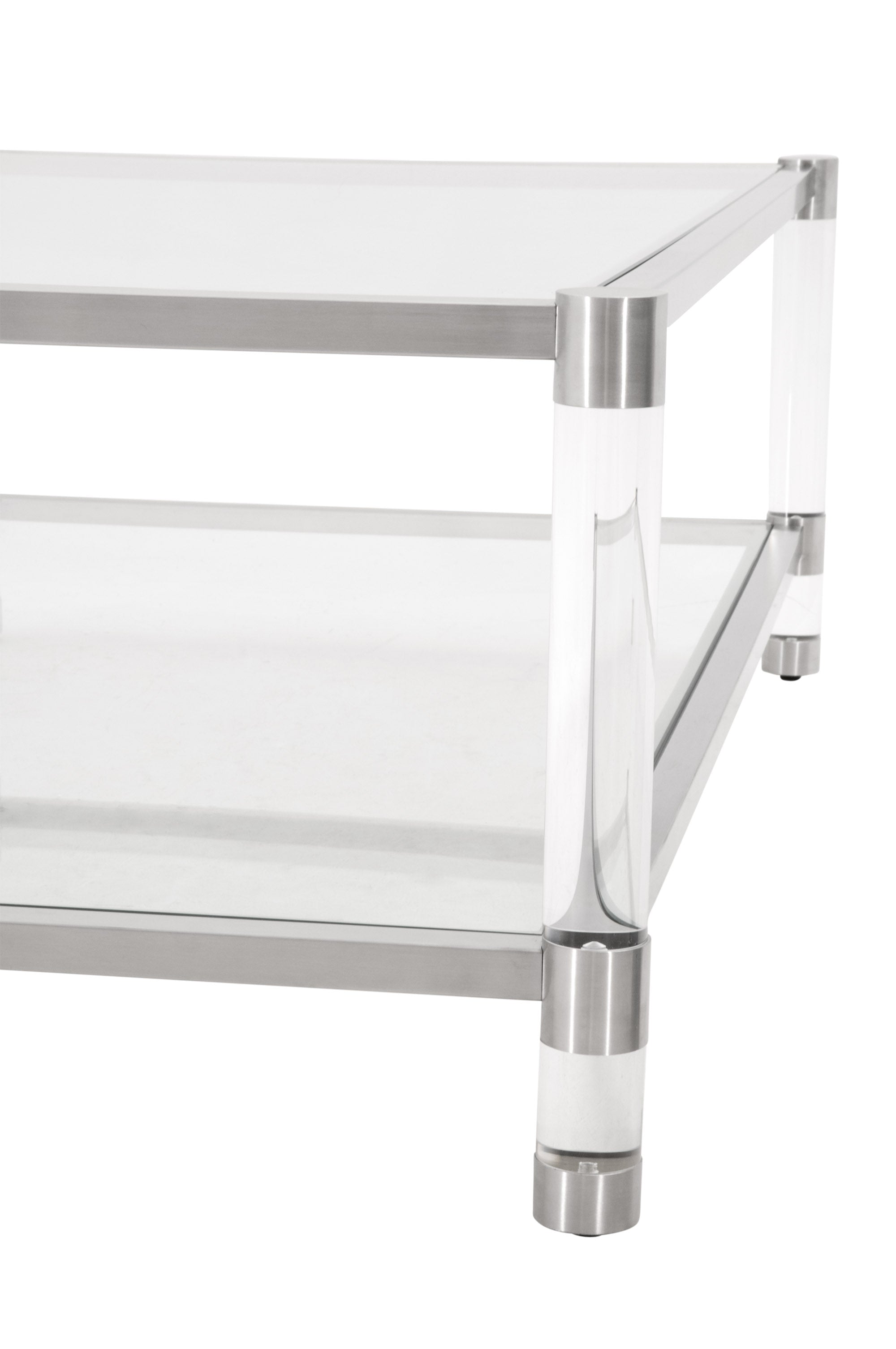 Nouveau Coffee Table, Brushed Stainless Steel
