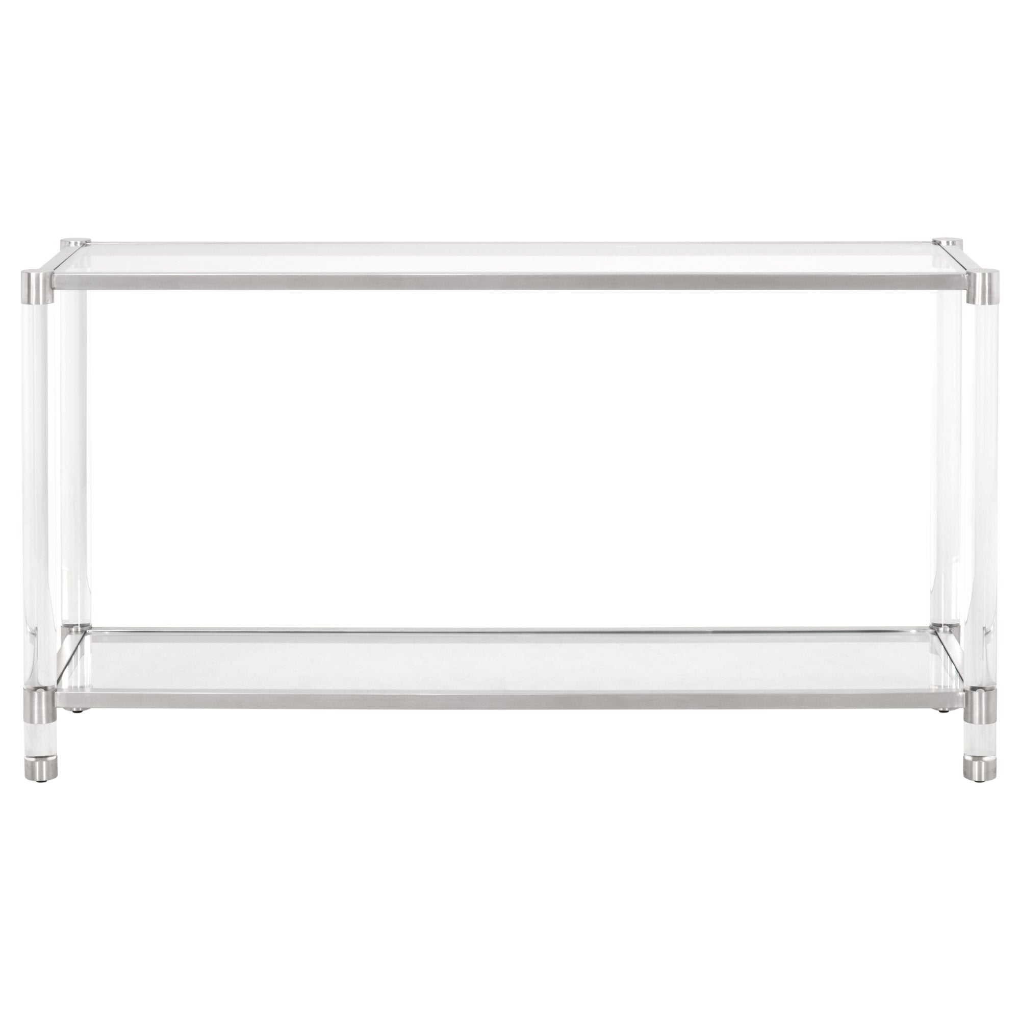 Nouveau Console Table, Brushed Stainless Steel