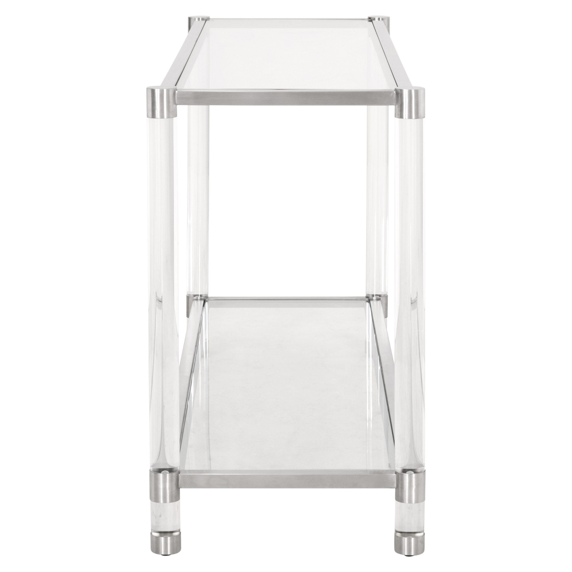 Nouveau Console Table, Brushed Stainless Steel