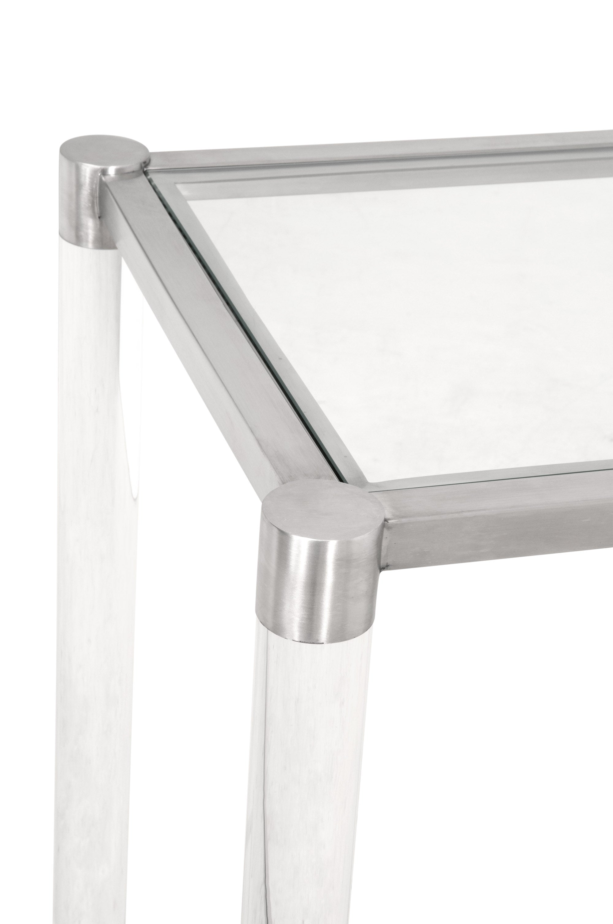 Nouveau Console Table, Brushed Stainless Steel