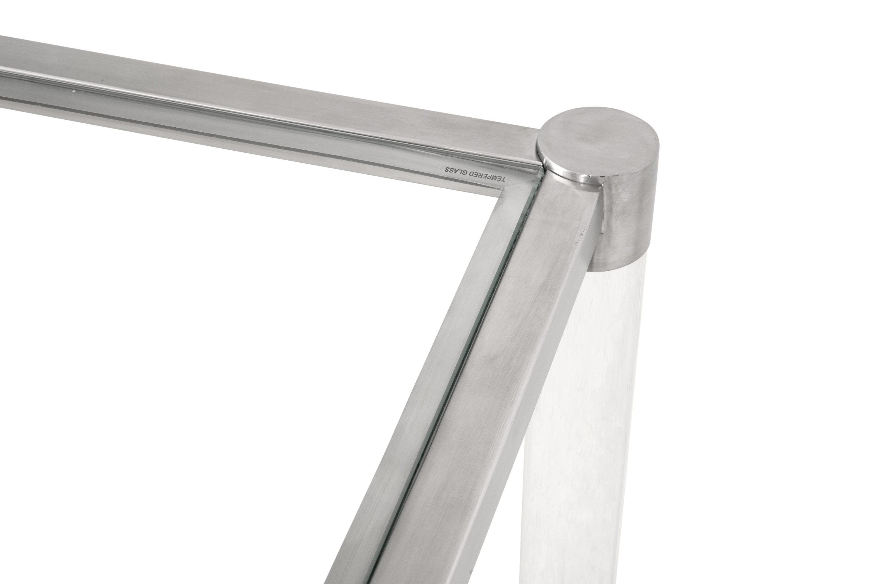 Nouveau Console Table, Brushed Stainless Steel
