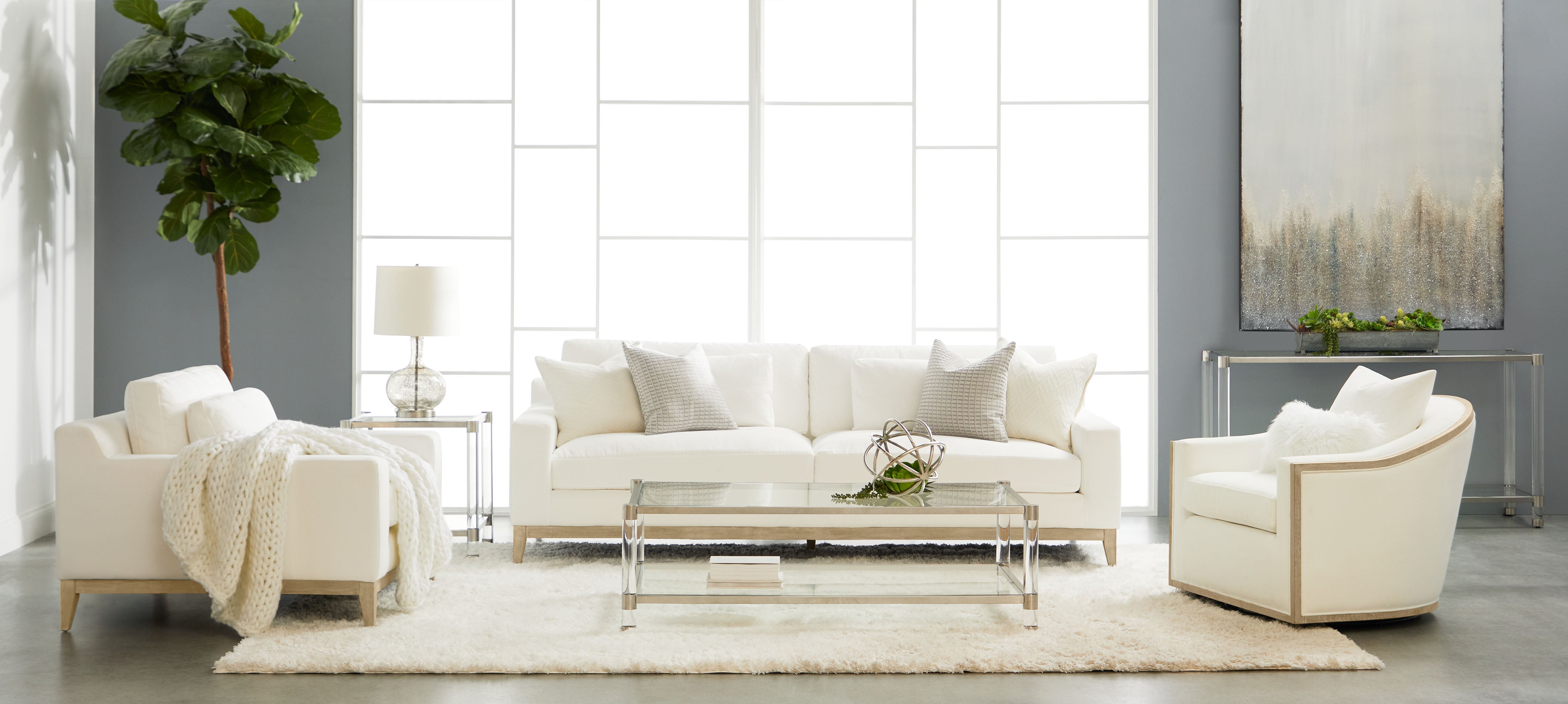 Nouveau Console Table, Brushed Stainless Steel