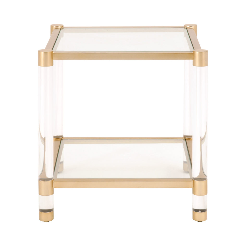 Nouveau End Table, Brushed Brass