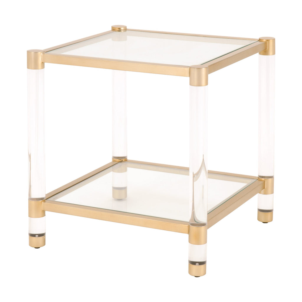 Nouveau End Table, Brushed Brass