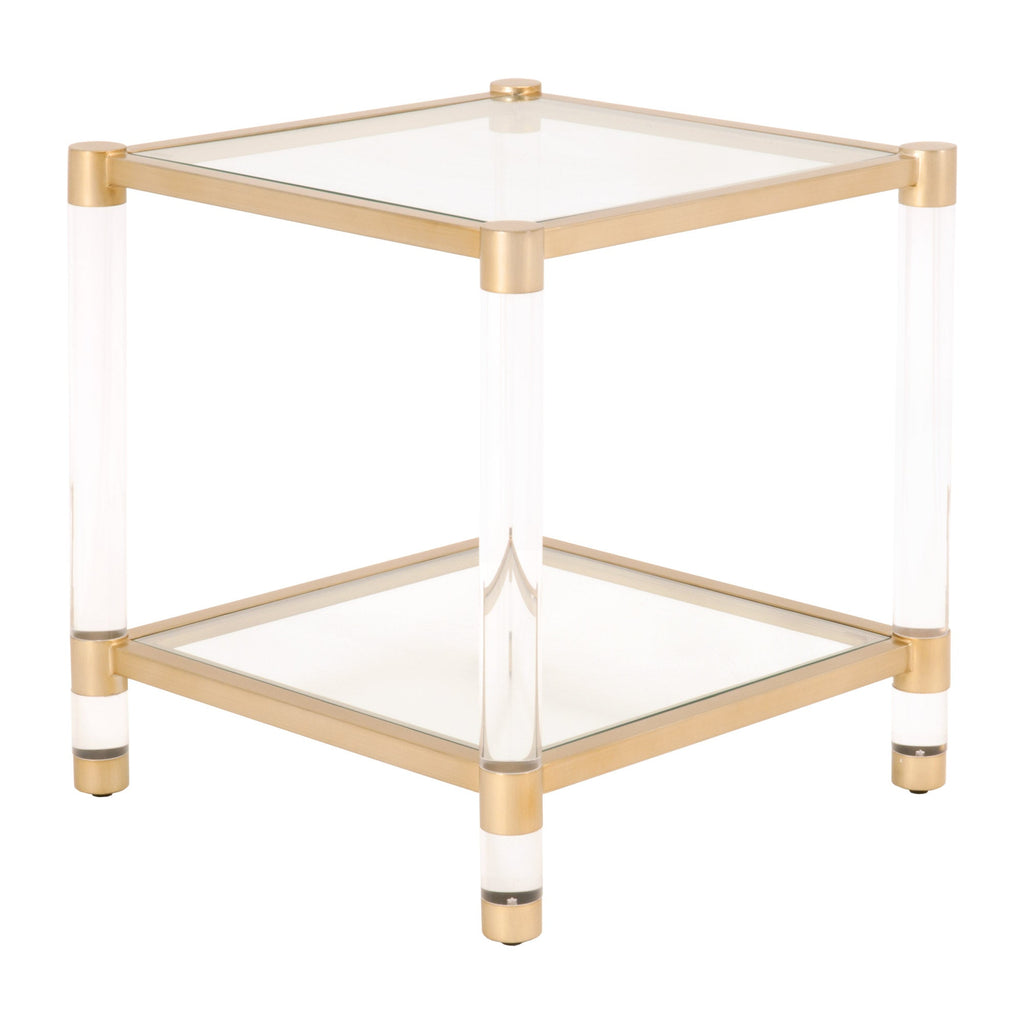 Nouveau End Table, Brushed Brass