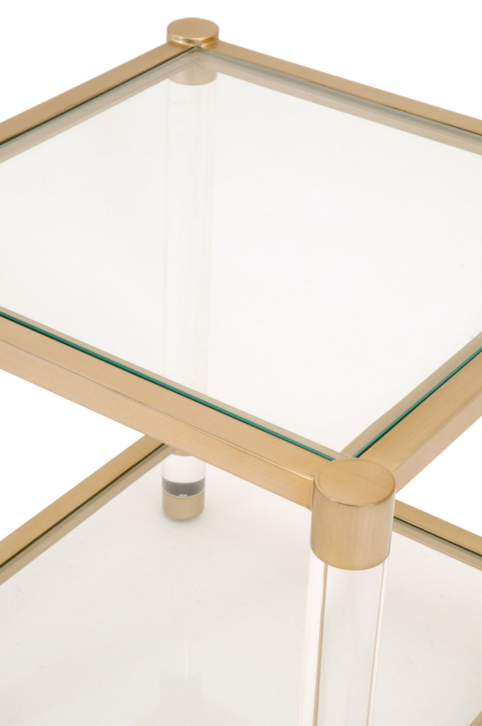 Nouveau End Table, Brushed Brass