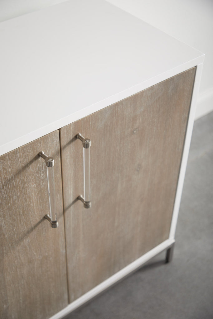 Nouveau Media Sideboard, Brushed Stainless Steel