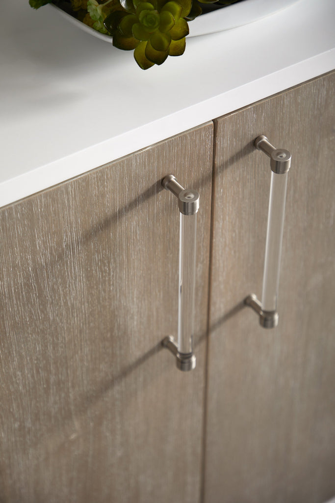 Nouveau Media Sideboard, Brushed Stainless Steel