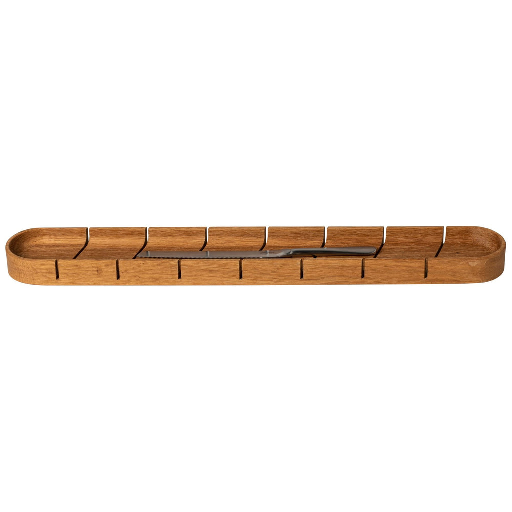 Pacifica Gift Oak Baguette Board W/ Bread Knife