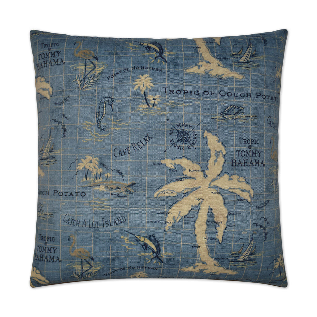 Outdoor Island Song Pillow - Ocean