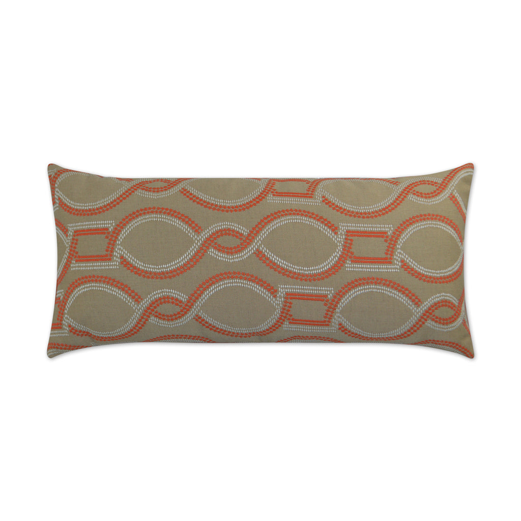 Outdoor Twist Lumbar Pillow - Orange