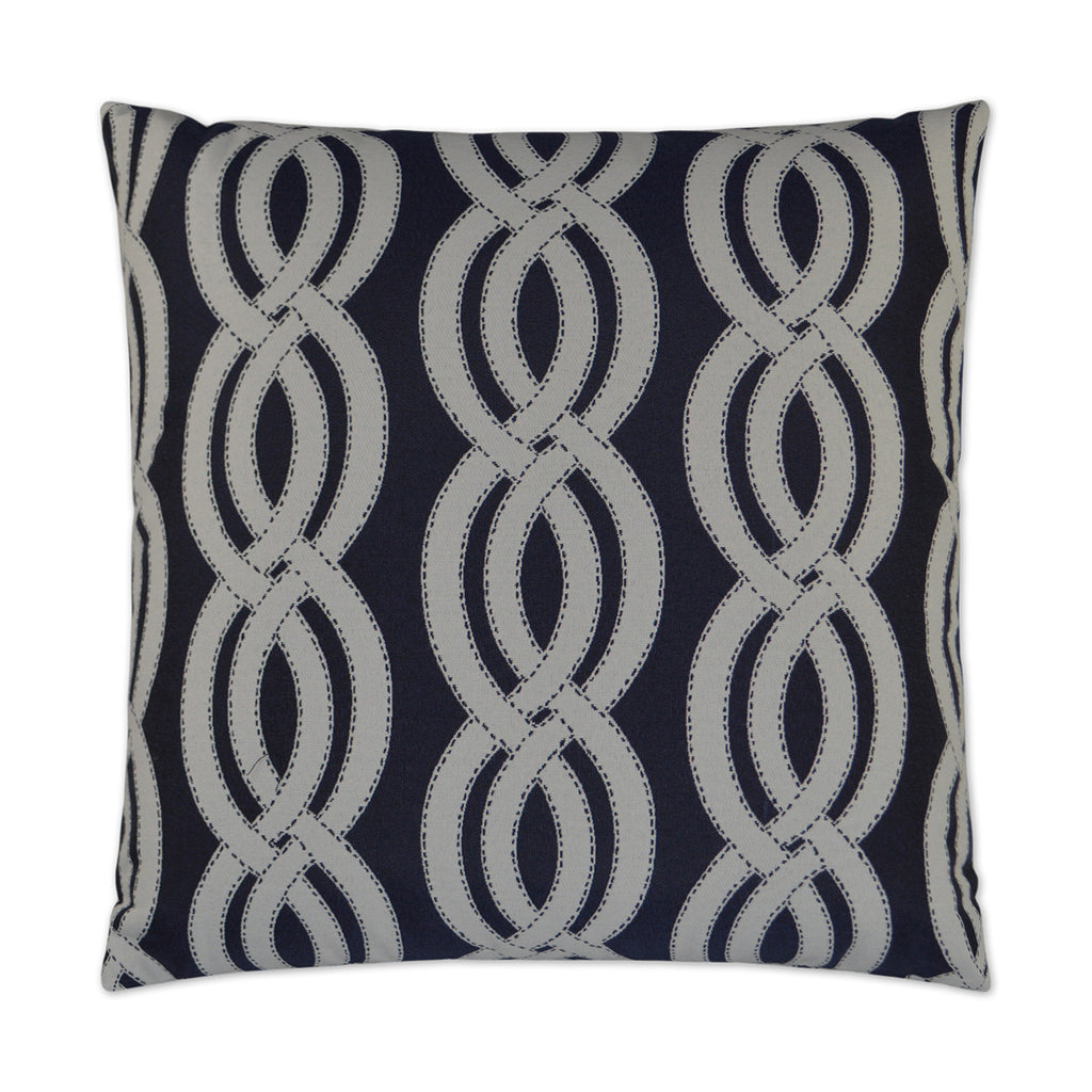 Outdoor Sea Shore Pillow - Navy