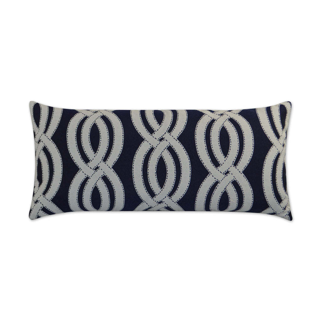 Outdoor Sea Shore Lumbar Pillow - Navy