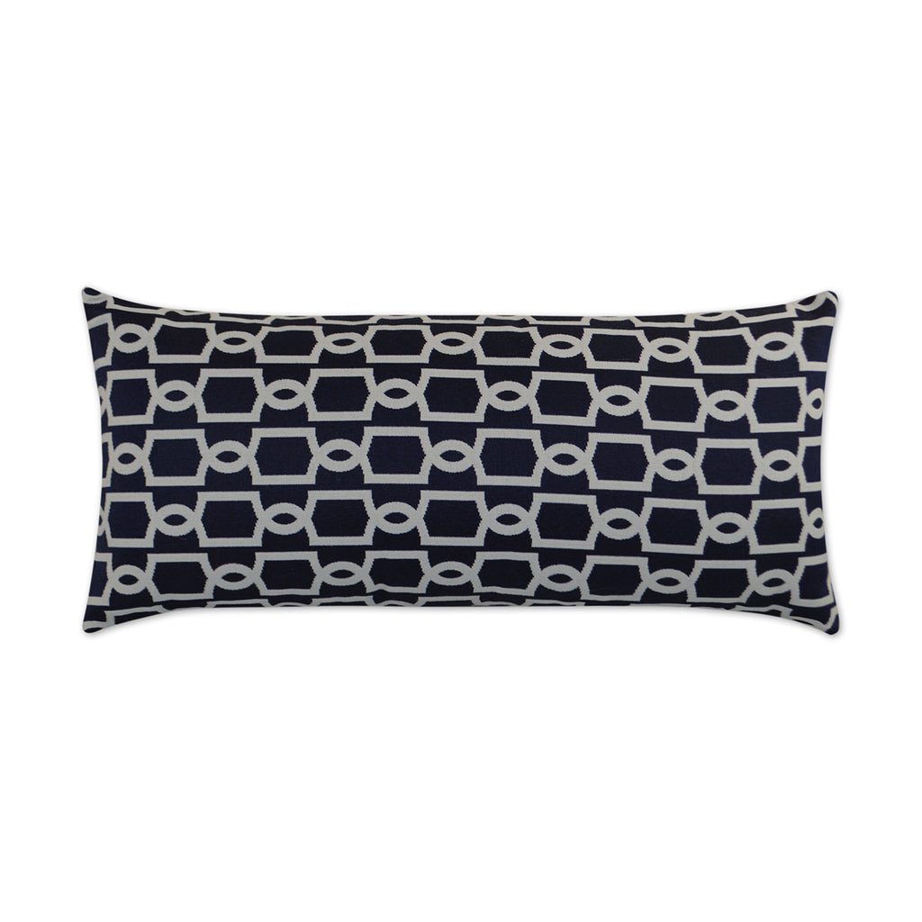 Outdoor Ocean Gate Lumbar Pillow - Navy