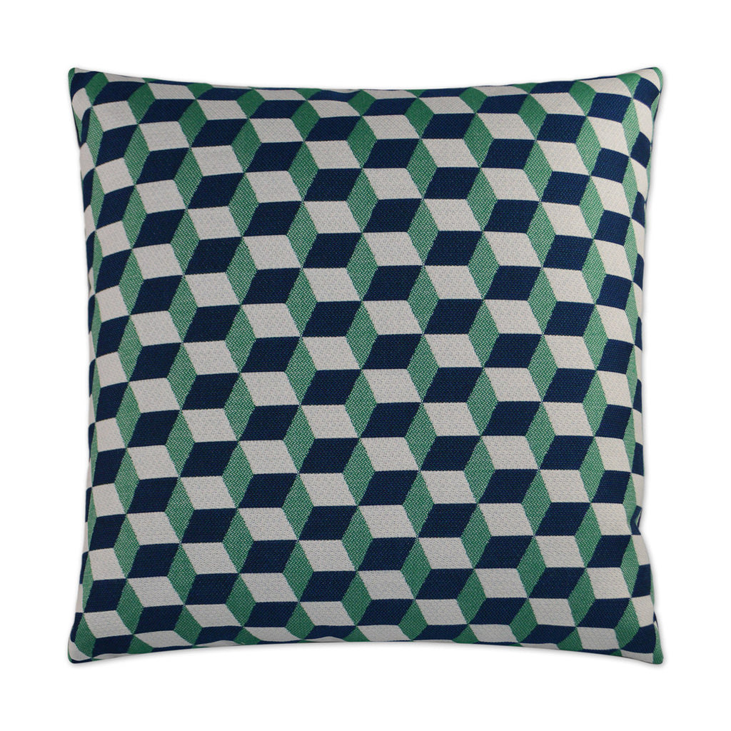 Outdoor Puzzle Pillow - Emerald