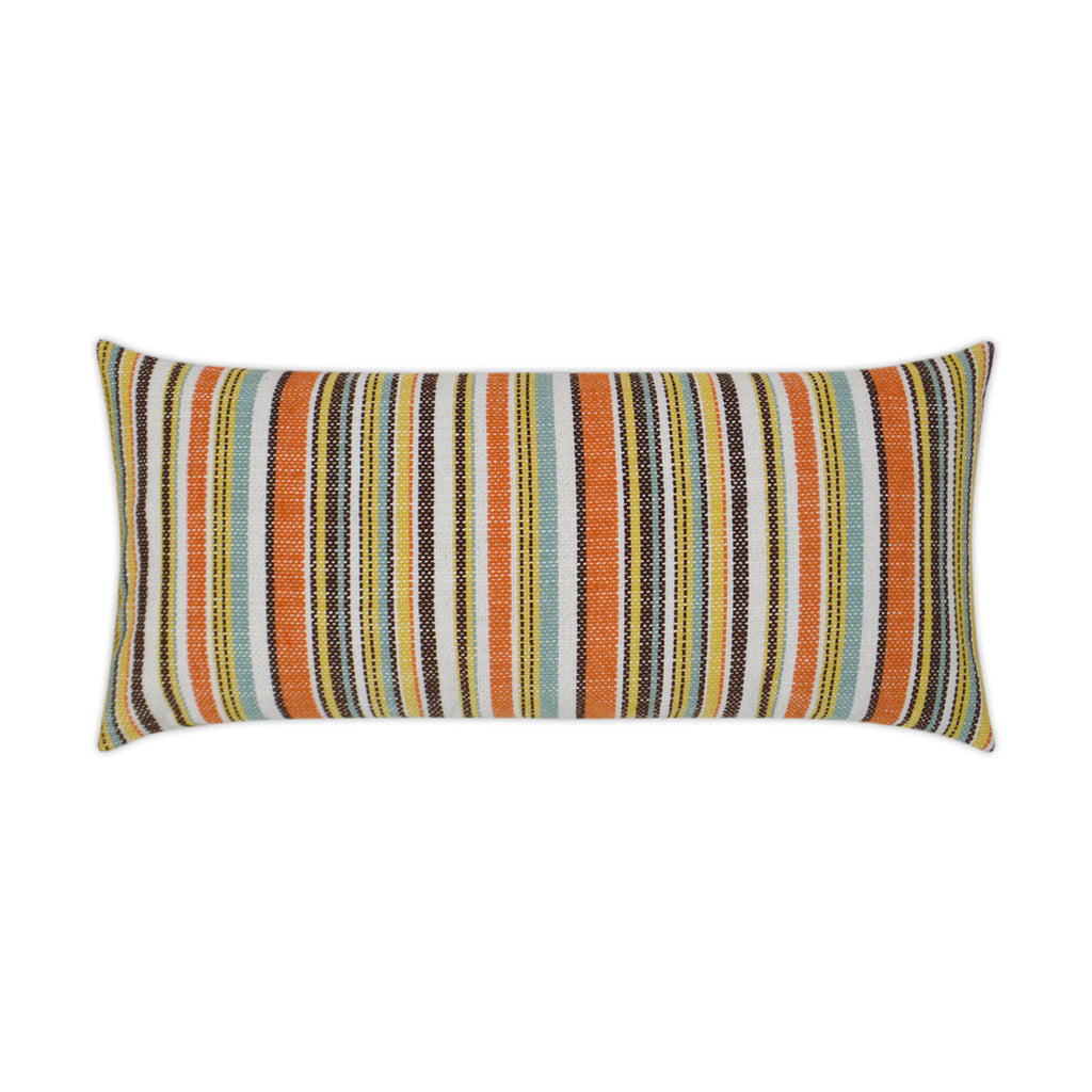 Fancy Stripe Lumbar Outdoor Pillow