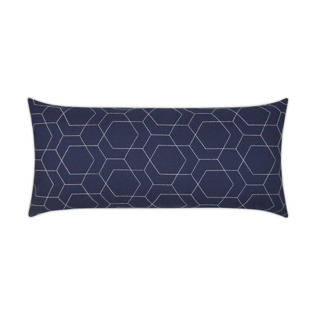 Hex Quilt Lumbar Outdoor Pillow