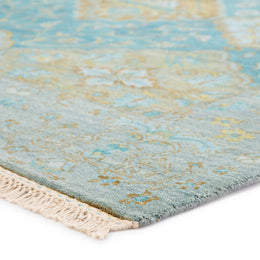 Jaipur Living Allegro Hand-Knotted Floral Teal/ Green Area Rug