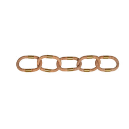 Oval Natural Rattan Decorative Chain With Brass Detail