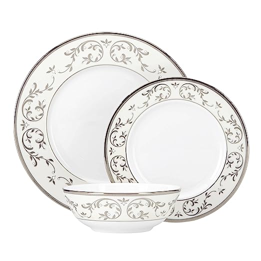 Opal Innocence Silver Platinum 3 Piece Place Setting Boxed