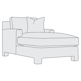 Mily Fabric Chaise With Pillows