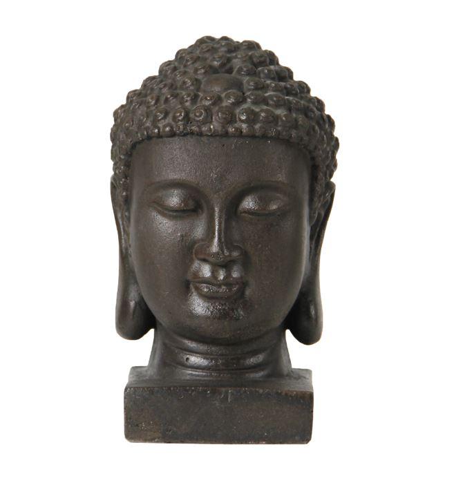 Patio Buddha Head - Antique Brown