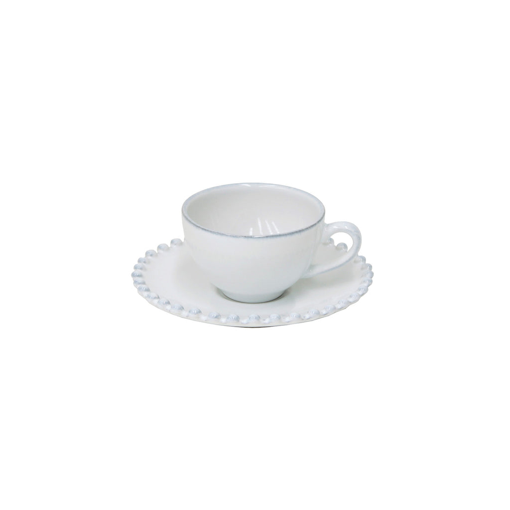 Pearl Set of 4 Coffee Cups & Saucers