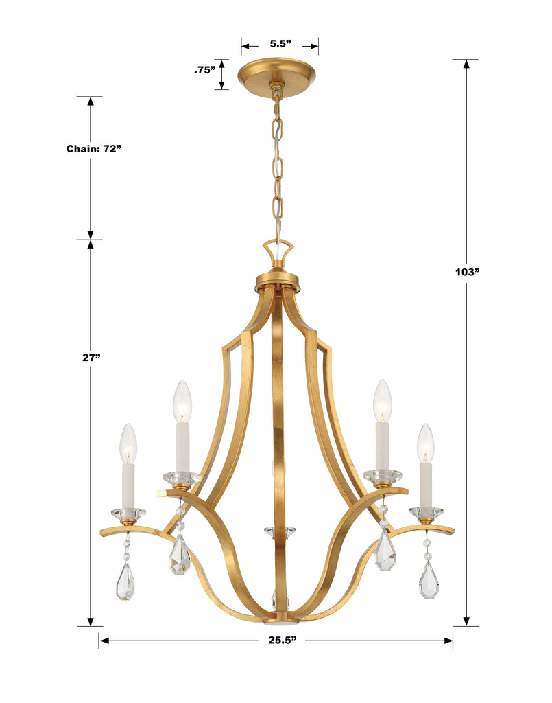 Perry 5 Light Chandelier