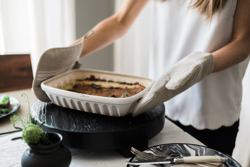 White Lasagna Baker