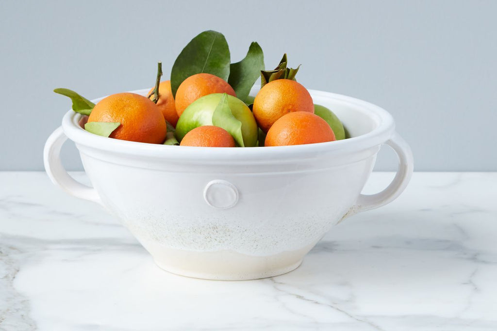 White Handthrown Serving Bowl