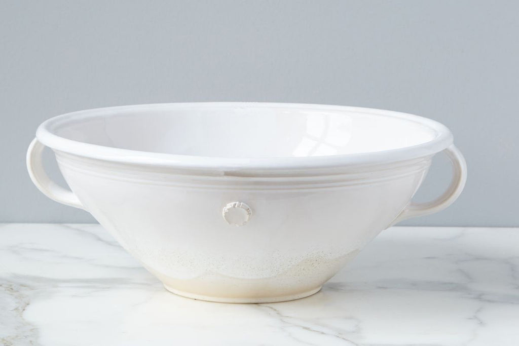 White Handthrown Serving Bowl