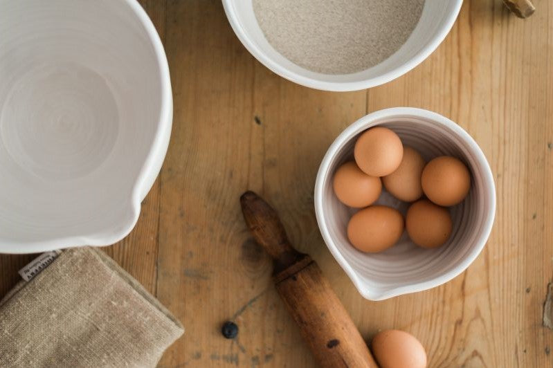 White Handthrown Mixing Bowl