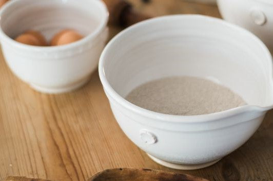 White Handthrown Mixing Bowl